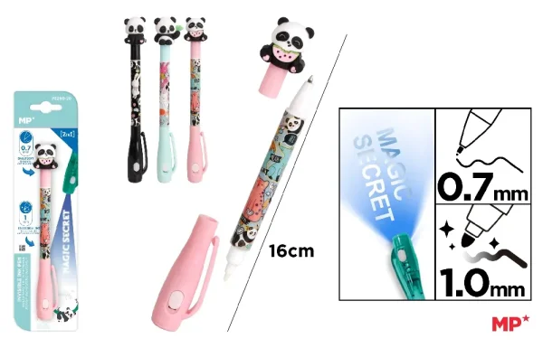 INVISIBLE INK PEN MAGIC SECRET 2 IN 1.