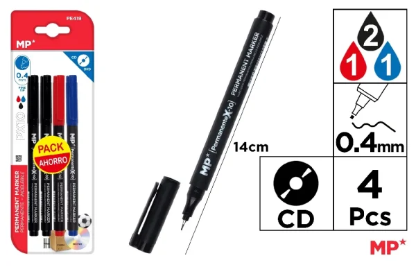 CD/DVD PERMANENT MARKER FINE TIP 0.4 mm.