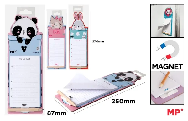 MAGNET NOTEPAD WITH PENCIL.