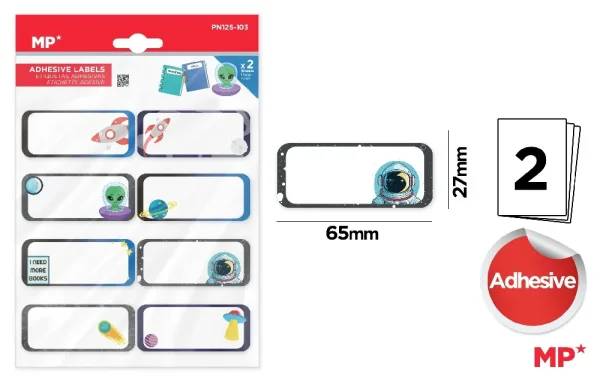 CUSTOMIZABLE DECORATED ADHESIVE LABELS.