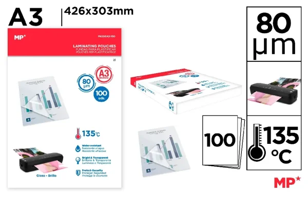 COVERS FOR LAMINATING A3 100 SHEETS.