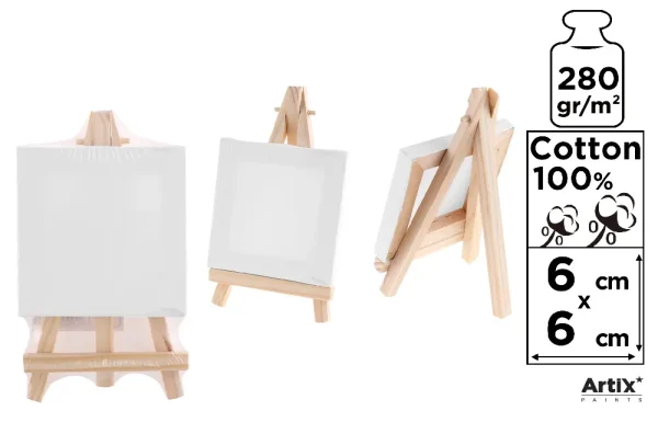 MINI CANVAS WITH EASEL.