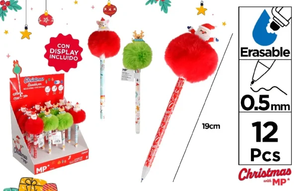CHRISTMAS ERASABLE PENS 12 UNITS