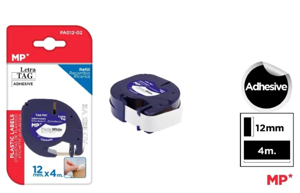 ADHESIVE PLASTIC LABEL TAPE CASSETTE