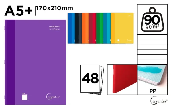 NOTEBOOK POLYPROPYLENE COVER 48 SHEETS 9