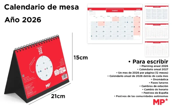 CALENDAR 21 x 15 cm 2026.