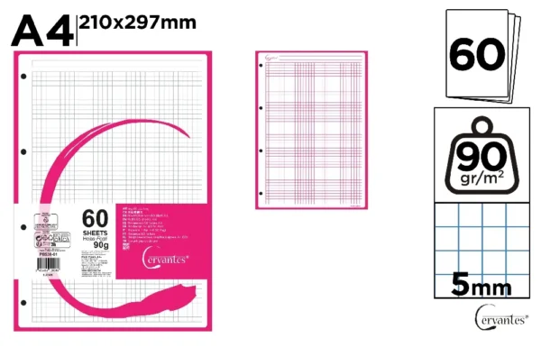 COLOR REFILL FOR RING BINDERS 60 SHEETS.