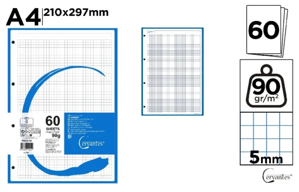 COLOR REFILL FOR RING BINDERS 60 SHEETS.
