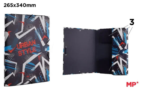 FOLDER Fº WITH FLAPS AND ELASTIC BANDS