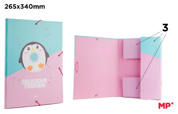 FOLDER Fº WITH FLAPS AND ELASTIC BANDS
