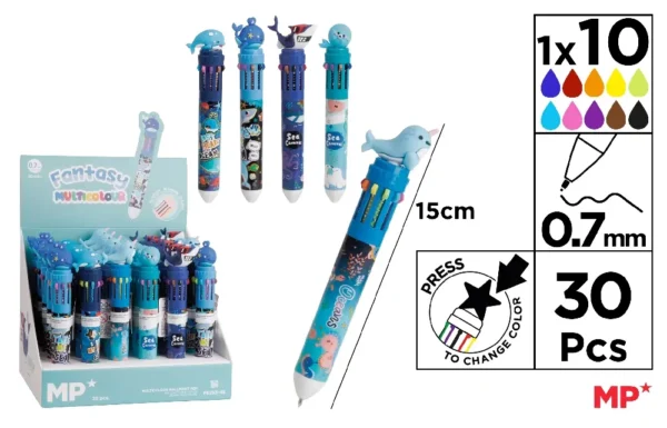 10-COLOUR FANTASY BALLPOINT PEN 0.7 mm.