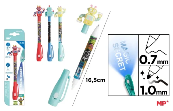 INVISIBLE INK PEN MAGIC SECRET 2 IN 1.