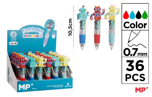4-COLOUR FANTASY BALLPOINT PEN 0.7 mm.