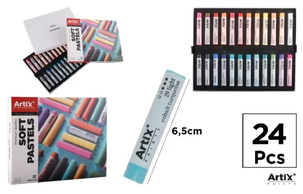 ROUND PASTEL PAINT 24 COLOURS
