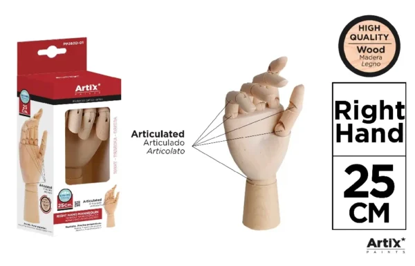 RIGHT HAND DRAWING MANNEQUIN 25 cm.