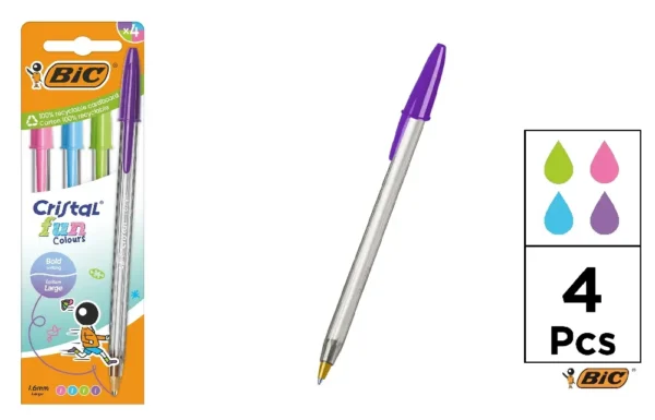 CRYSTAL PEN 1.6 FUN 4 pcs. AST EU