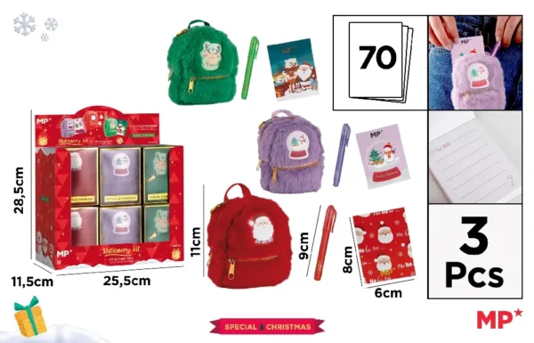 MINI BACKPACK WITH BDG STATIONERY SET.