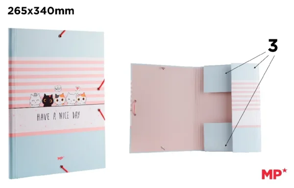 FOLDER Fº WITH FLAPS AND ELASTIC BANDS