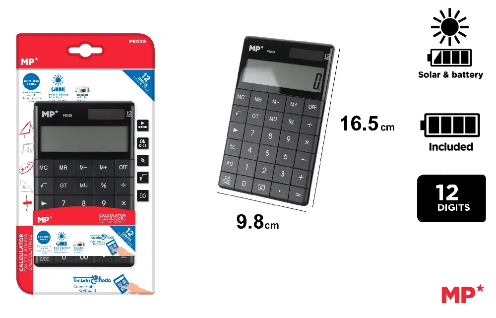 DUAL POWERED DESKTOP CALCULATOR.