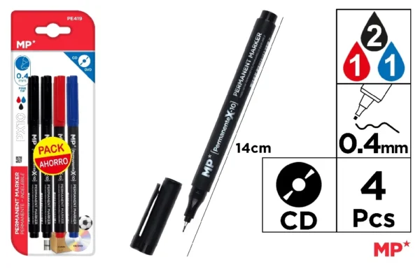 CD/DVD PERMANENT MARKER FINE TIP 0.4 mm.