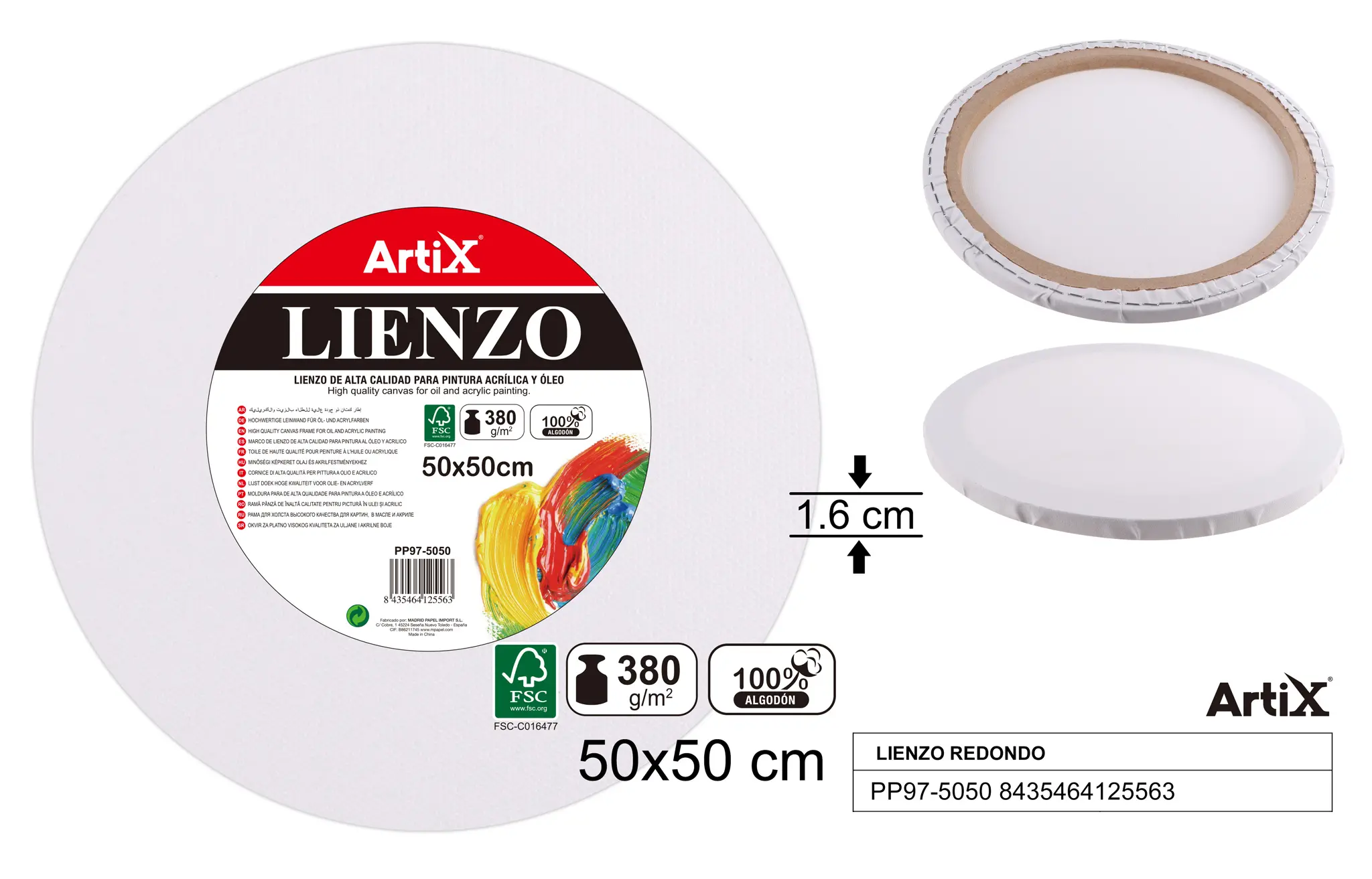 HIGH-QUALITY ROUND CANVAS.