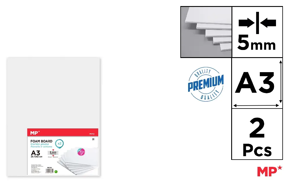 ADHESIVE FOAM BOARD A3 5 mm