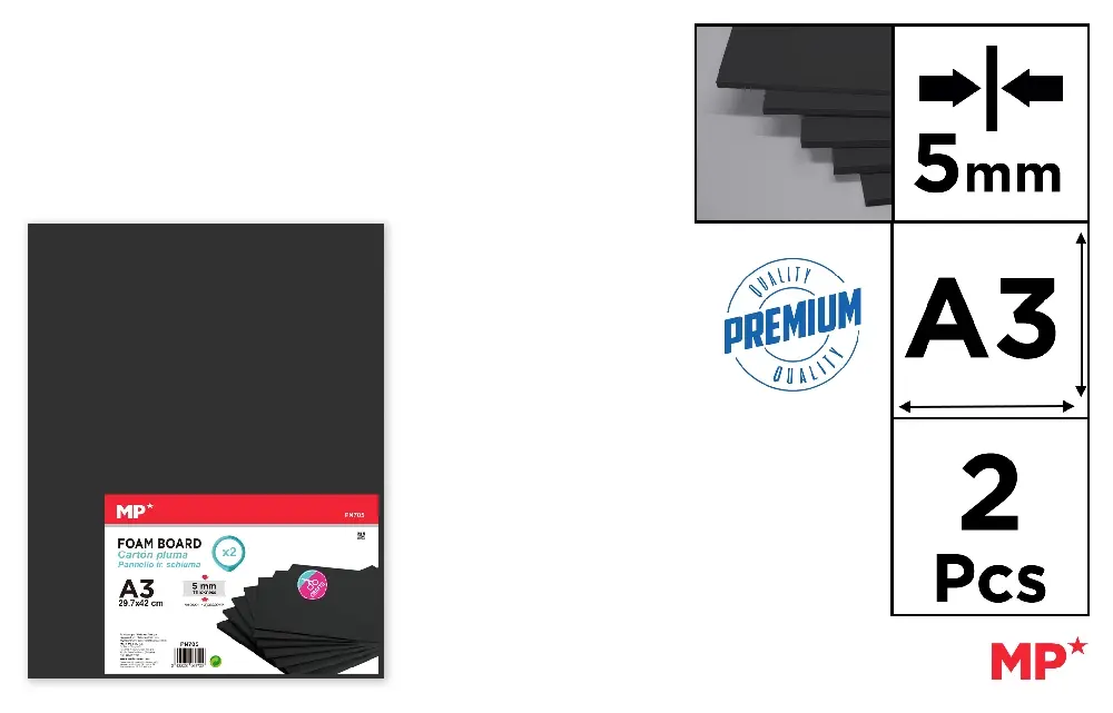 ADHESIVE FOAM BOARD A3 5 mm