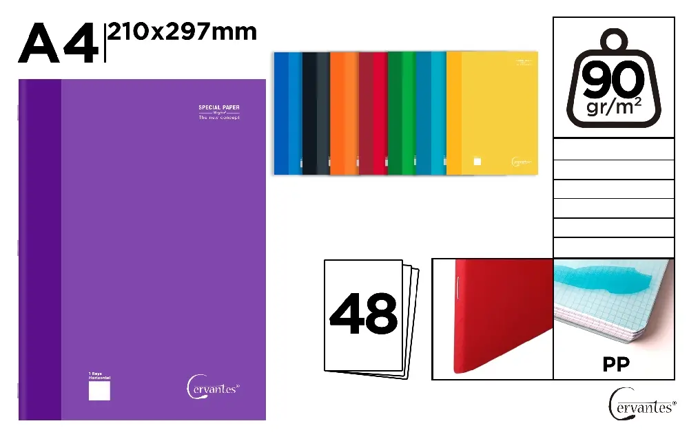 NOTEBOOK POLYPROPYLENE COVER 48 SHEETS 9
