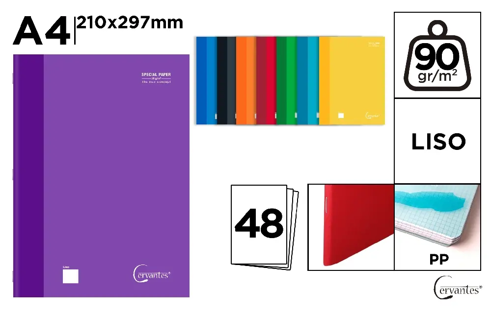 NOTEBOOK POLYPROPYLENE COVER 48 SHEETS 9