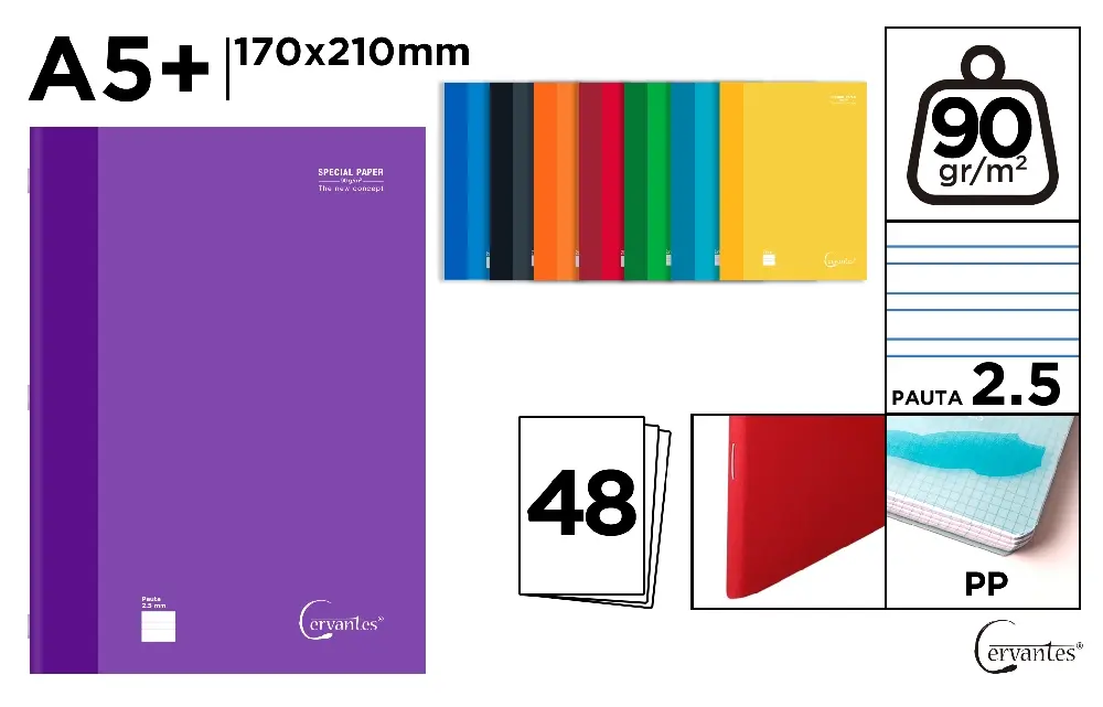 NOTEBOOK POLYPROPYLENE COVER 48 SHEETS 9