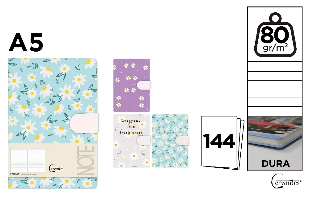 DECORATED NOTEBOOK 13,4 x 19 CM