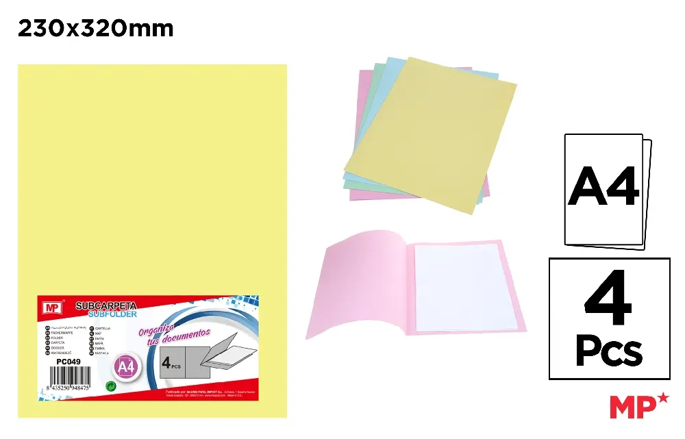 A4 COLOR SQUARE CUT FOLDER