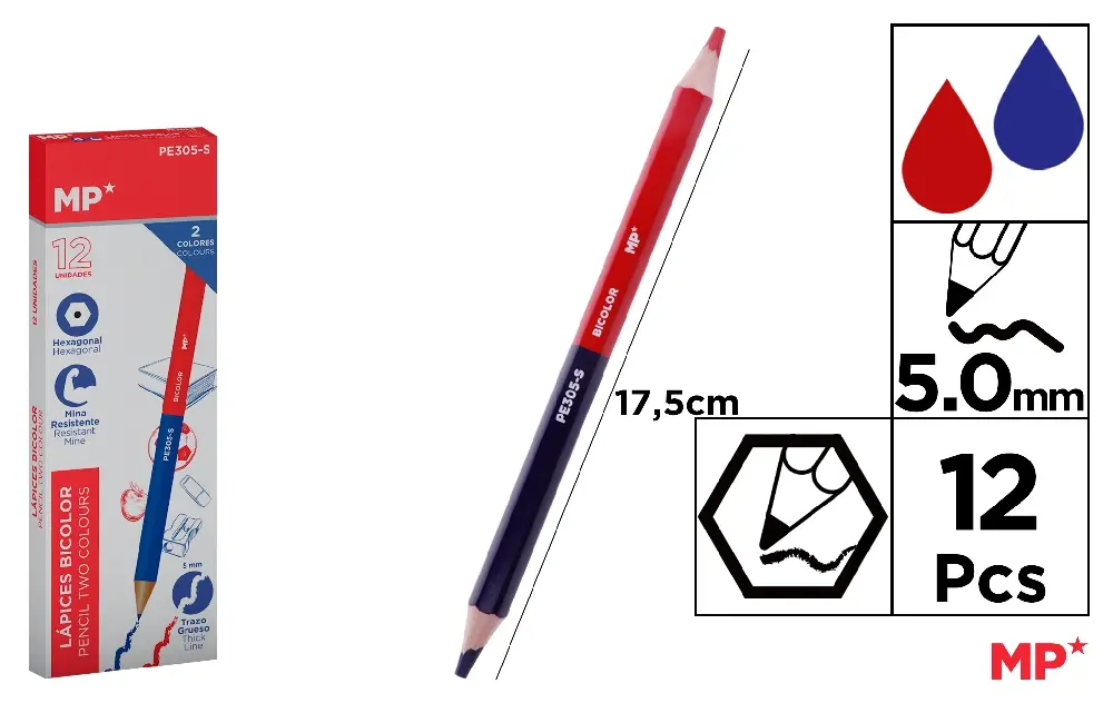 BI-COLOUR PENCIL,.