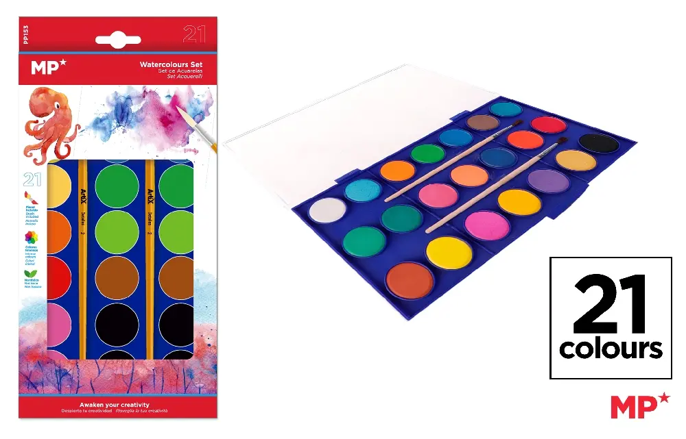 SCHOOL WATERCOLOURS SET