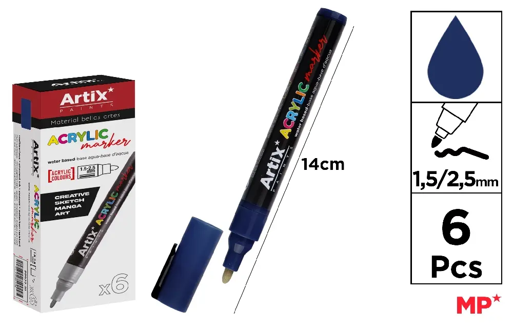 ACRYLIC MARKER DARK BLUE.