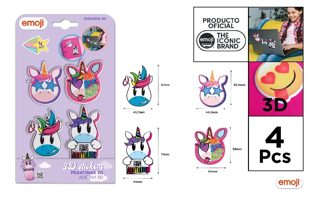 3D STICKERS FOR EMOJI LAPTOP