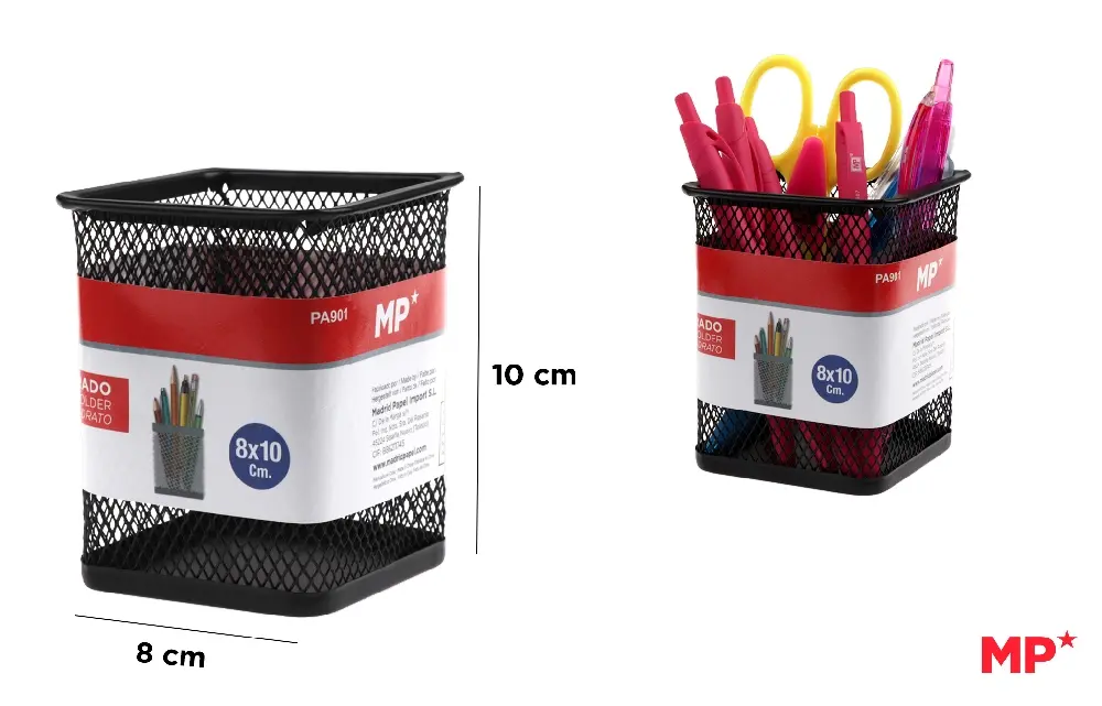 METALLIC MESH PENCIL HOLDER