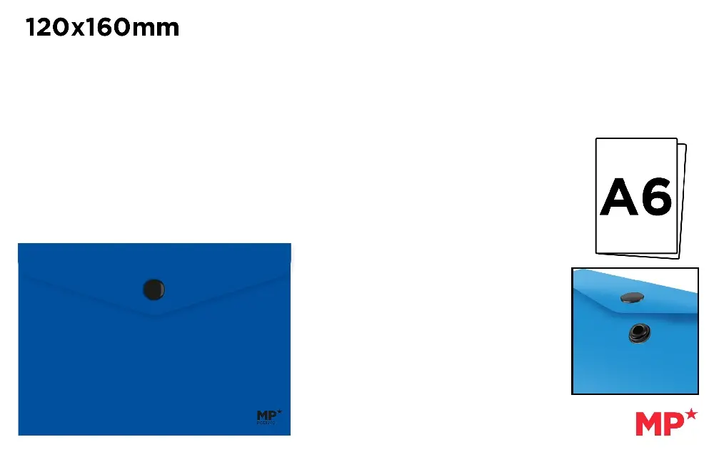POLYPROPYLENE ENVELOPE FOLDER WITH BUTTO