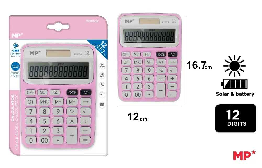 DUAL POWERED DESKTOP CALCULATOR.