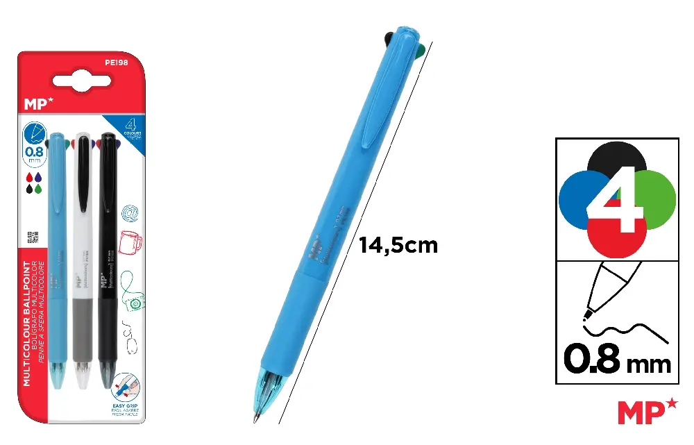 4-COLOUR BALLPOINT PEN 0.7 mm.