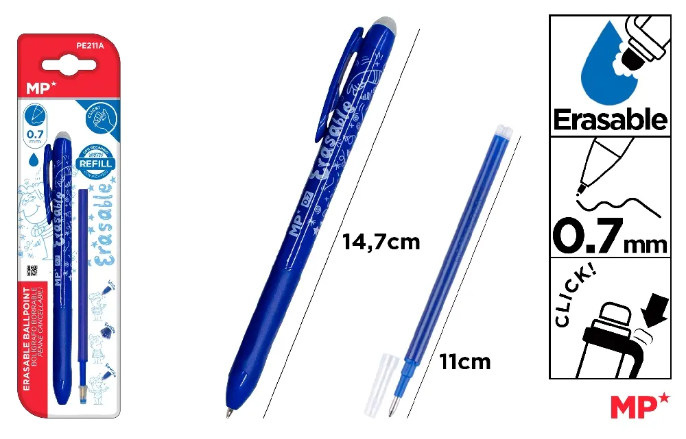 ERASABLE BALLPOINT PEN 0.7 mm