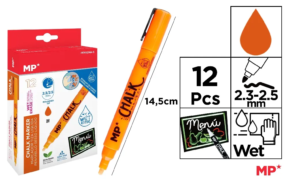 CHALK MARKER WET ERASE.