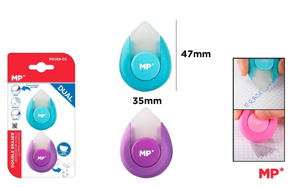 DUAL USE ERASER 2 PCS.