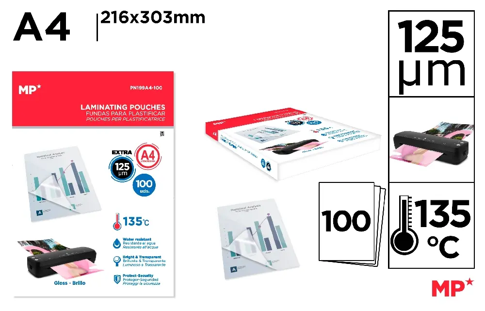 COVERS FOR LAMINATING A4 100 SHEETS.