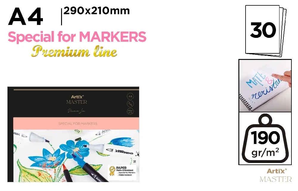 BLOCK OF MARKER PAPER 30 SHEETS A4