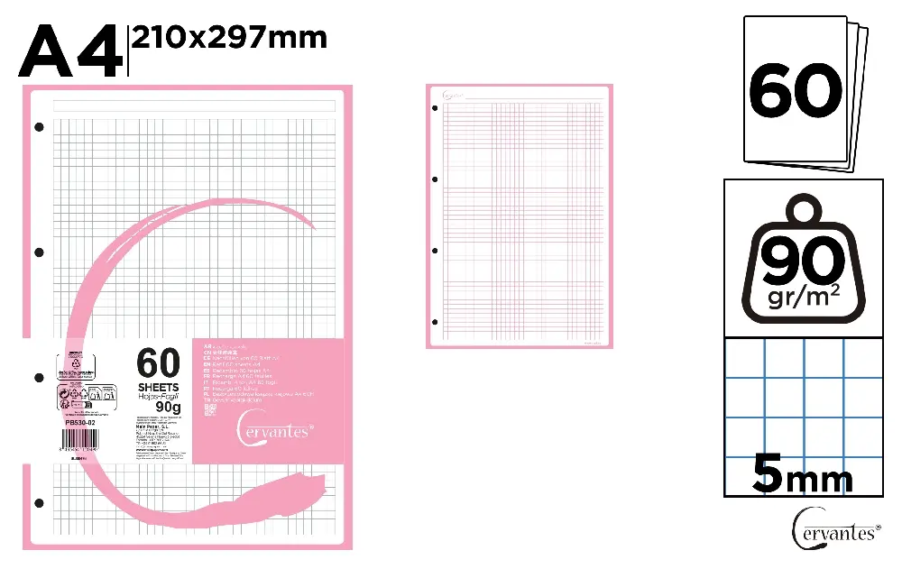 COLOR REFILL FOR RING BINDERS 60 SHEETS.