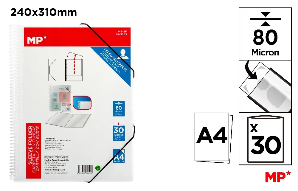 POLYPROPYLENE DISPLAY BOOK FOLDER WITH S