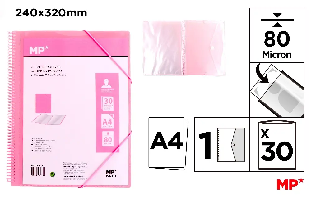 POLYPROPYLENE DISPLAY BOOK FOLDER WITH S