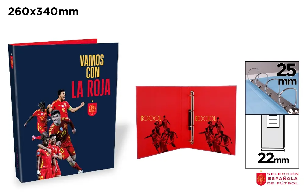 CARDBOARD FOLDER 4 RINGS FOLIO.