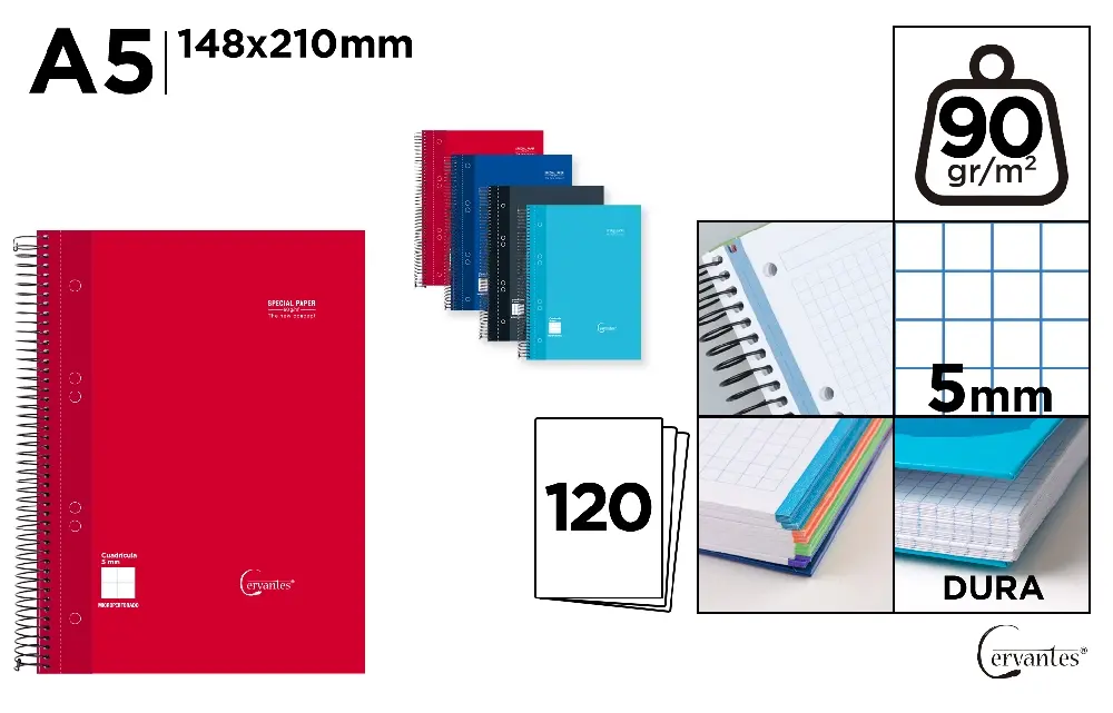 SPIRAL NOTEBOOK LINED CARDBOARD COVER 12